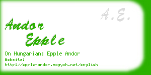 andor epple business card